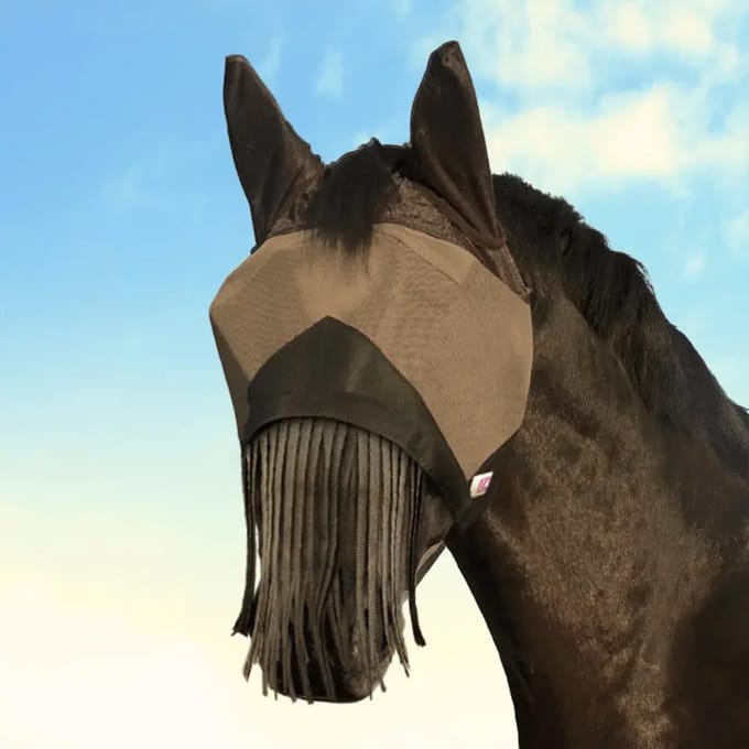 Vliegenmasker voor paard 3 in 1 KM Elite Combat