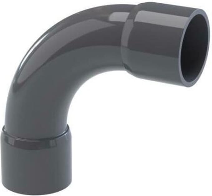 Druk PVC bocht 90gr - 32mm - 10 bar