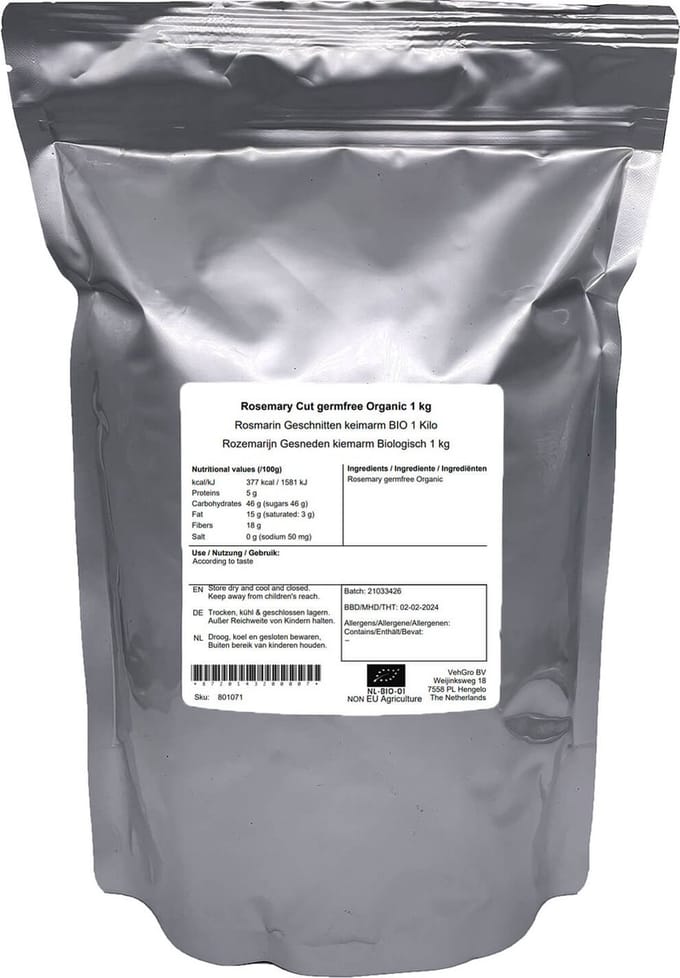 Rozemarijn Gesneden Kiemarm - 1 Kg - Holyflavours