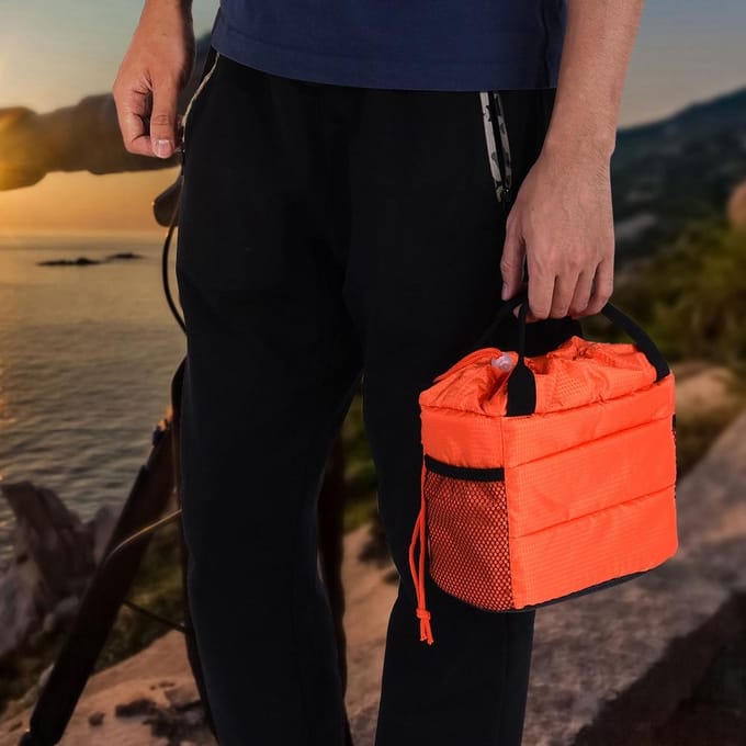 Waterdichte Insteek Scheidingswand Camera Handtas Schokbestendig Gewatteerde Scheider Koffer voor DSLR(Oranje) oranje