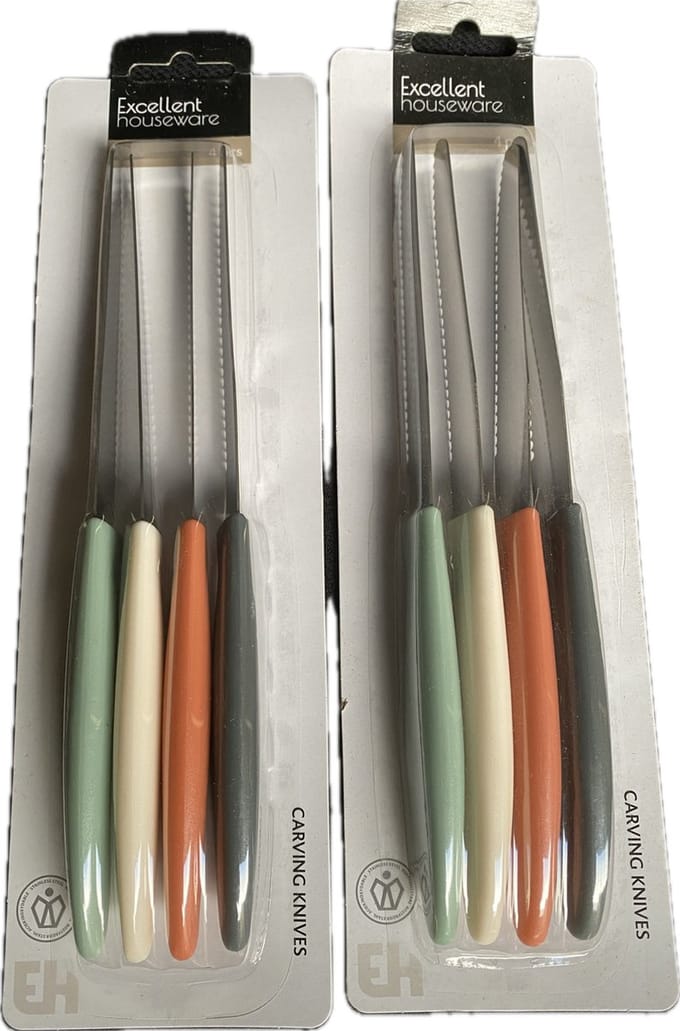 Excellent Houseware Messenset 4-delig - Steakmessenset - Broodmesjes