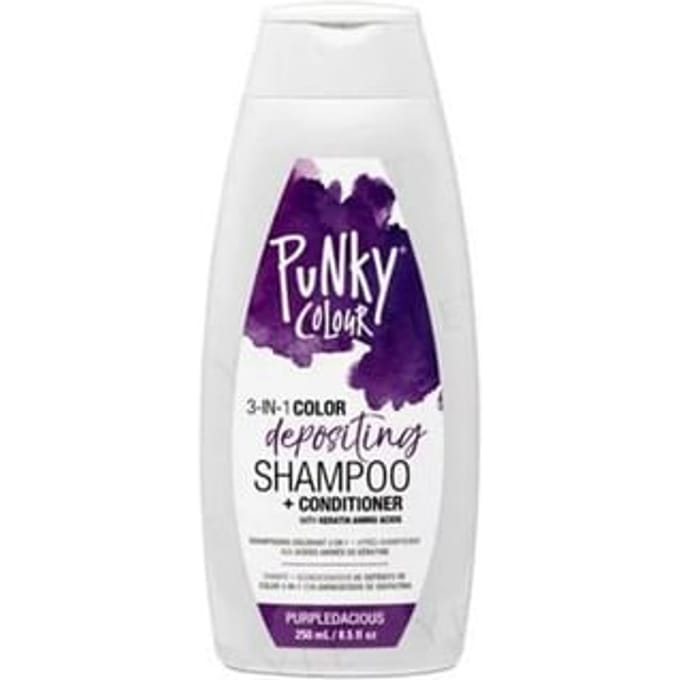 Punky Colour - 3-in-1 Color Depositing Shampoo + Conditioner Purpledacious 250ml