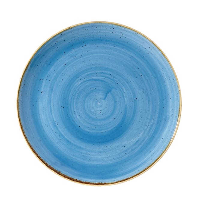 Churchill Stonecast Cornflower Blue Rond Bord (6 stuks)