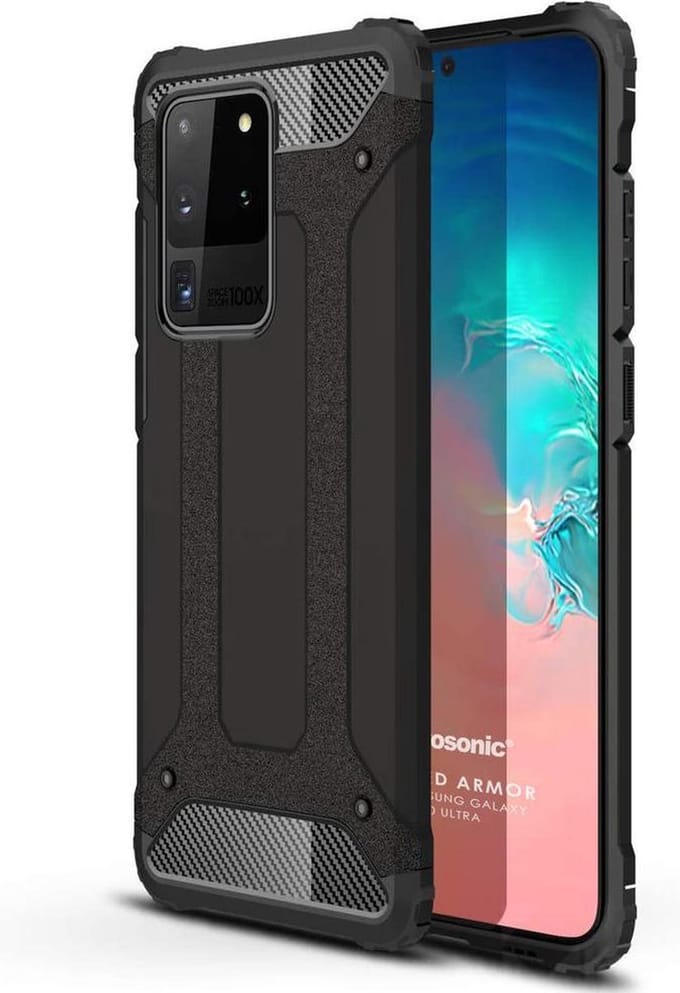 Armor Hybrid Samsung Galaxy S20 Hoesje - Zwart