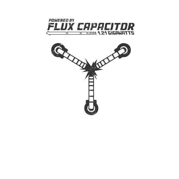 Back to the Future Powered By Flux Capacitor Trui - Wit - M