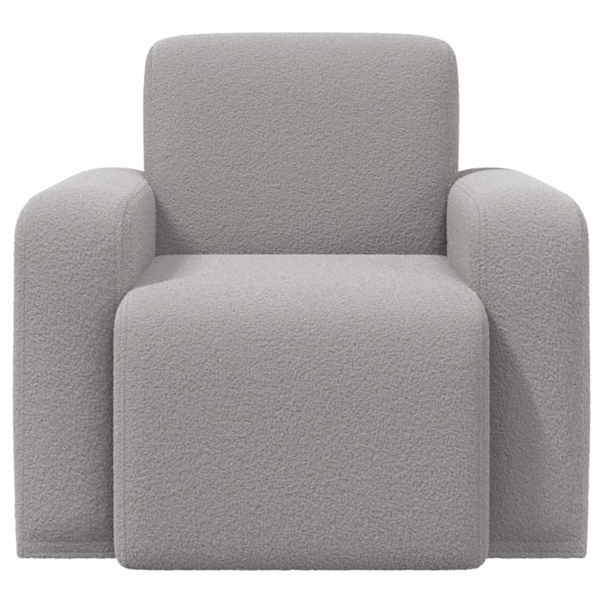 vidaXL - Fauteuil - Lichtgrijs - Bouclé