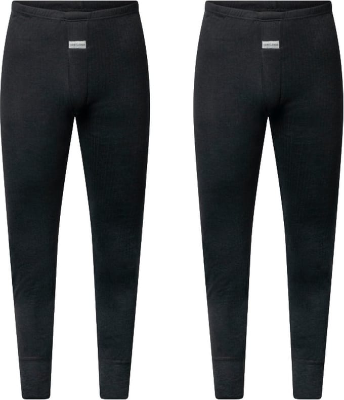 Gentlemen - 2 heren thermobroeken - zwart - maat S