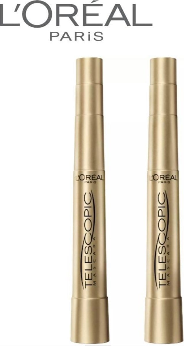 L'Oreal Paris Telescopic Mascara zwart - 2 stuk