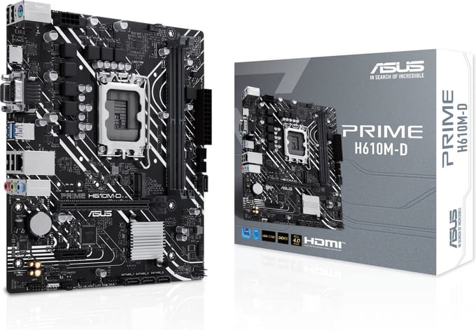 ASUS PRIME H610M-D Moederbord - Intel H610 - Intel LGA1700 - DDR5 RAM - Micro-ATX