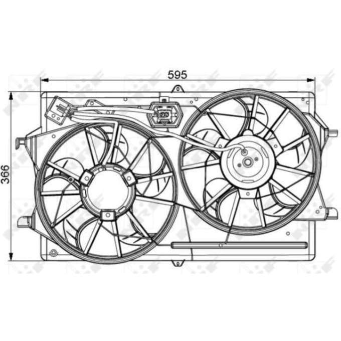 Koelventilatorwiel, motorkoeling NRF 47061
