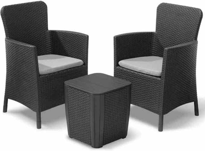Keter - 5-delige - Balkonmeubelset - Miami - grafietkleurig - 223815