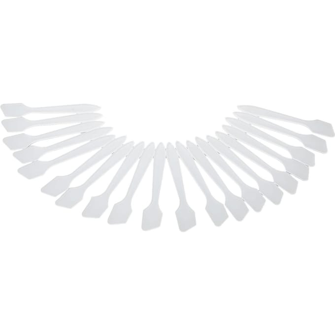 Lot de 20 mini spatules cosmétiques transparentes polyvalentes pour appliquer les crèmes pour le visage white