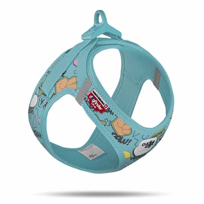 Curli Hondentuig Clasp Vest Harness Comic Turquoise SE25 Maat M