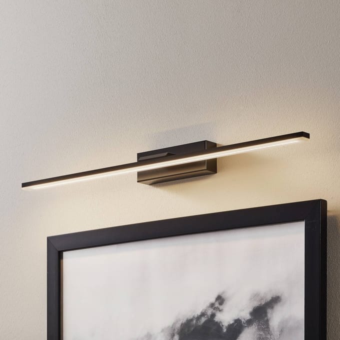 MCJ LED wandlamp Miroir 60 cm zwart 3000K