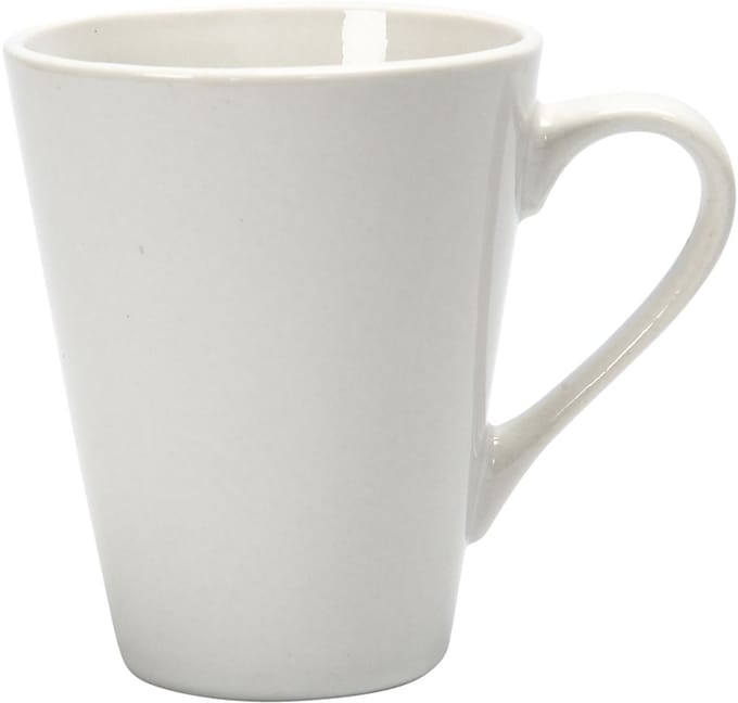 Mokken, H: 10 cm, d 5-8 cm, 250 ml, wit, 12 stuk/ 1 doos