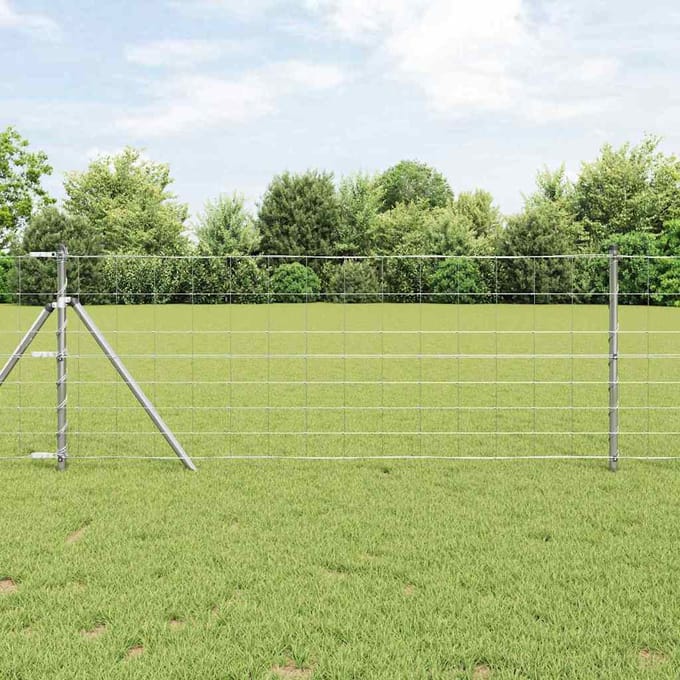 vidaXL Grond Fix Gelast Draadhek 25 x 0,8 m Gegalvaniseerd staal Mesh