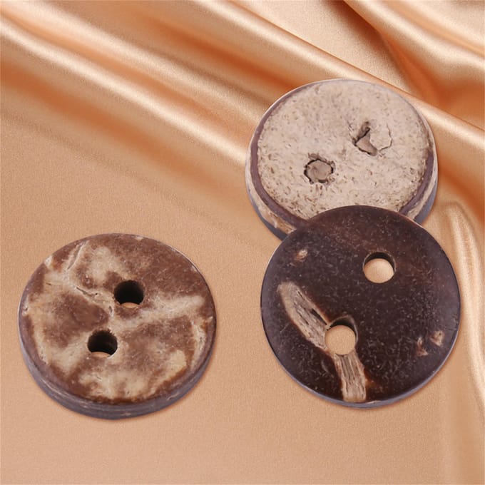 400 Stuks Natuurlijk Bruin Kokosnootschelp 2 Gaten Naaiknopen Scrapbooking Decor Accessoires 10mm