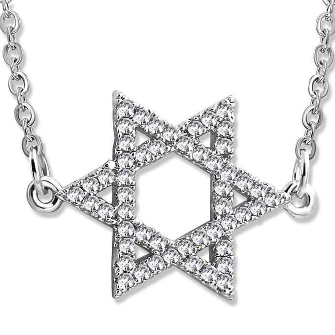 Amanto Ketting Donate - 316L Staal PVD - Davidster - 16x22mm - 45cm