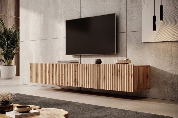Meubella - TV-Meubel Pepinos - Eiken - 200 cm