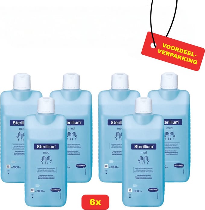 Hartmann Sterillium Med handdesinfectant – 6x 1000 ml voordeelverpakking