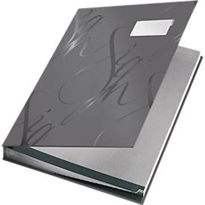 LEITZ® design-vloeiboek 5745, 18 waaiers, karton, grijs