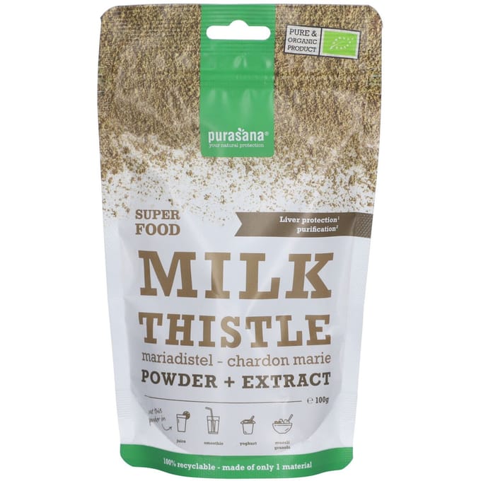 Purasana Vegan Mariadistel Poeder + Extract BIO 100 g