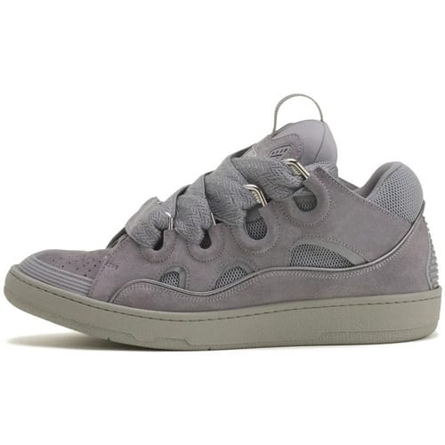 Sneakers Lanvin Curb Monochrome Suede Sneakers Anthracite