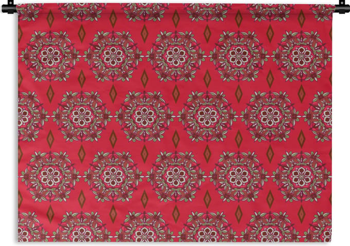 Wandkleed - Wanddoek - Mandala - Design - Bloem - 120x90 cm - Wandtapijt