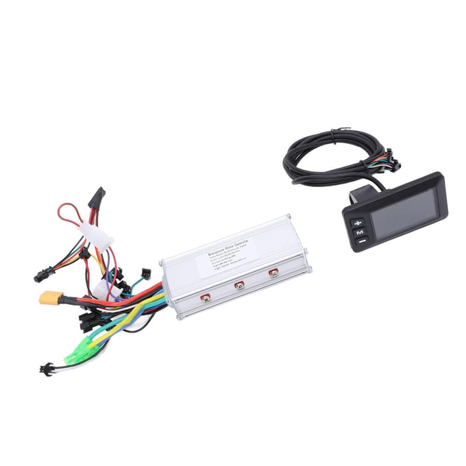 36V 48V 60V 500W 28A Elektrische Fiets Controller Kit Aluminiumlegering Borstelloze Controller met G51 LCD white