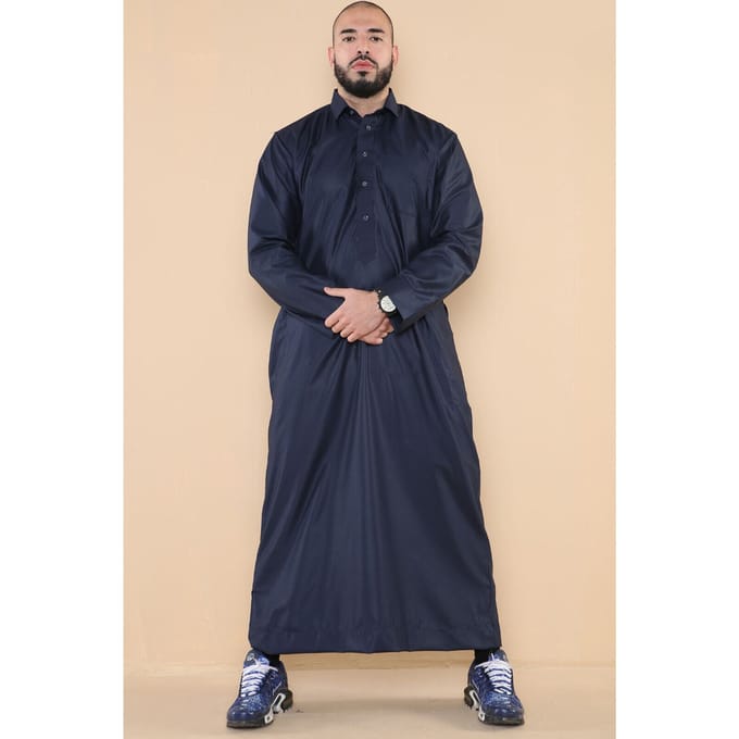 Heren Marine Thobe Jubba Saudi Ramadan Eid Islamitische Kaftan Kaudara Arabische Jubbah
