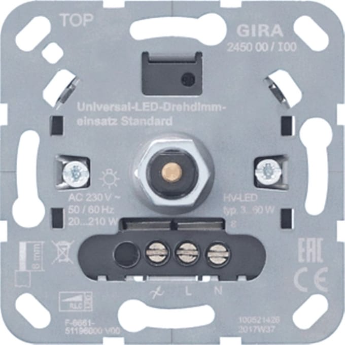 Gira Universeel LED/Gloeilamp | Draai dimmer (S3000)