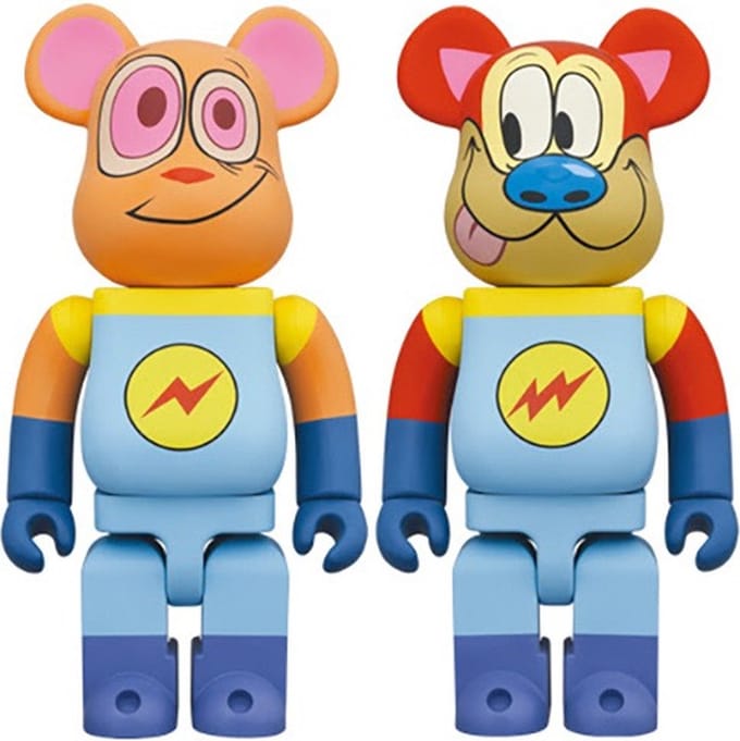 400% Bearbrick set - Ren & Stimpy (Space Madness)