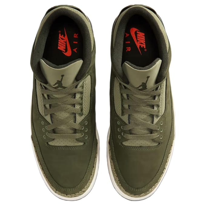 Jordan AJ3 Sneakers Heren - Olijf - Maat 42 - Leer