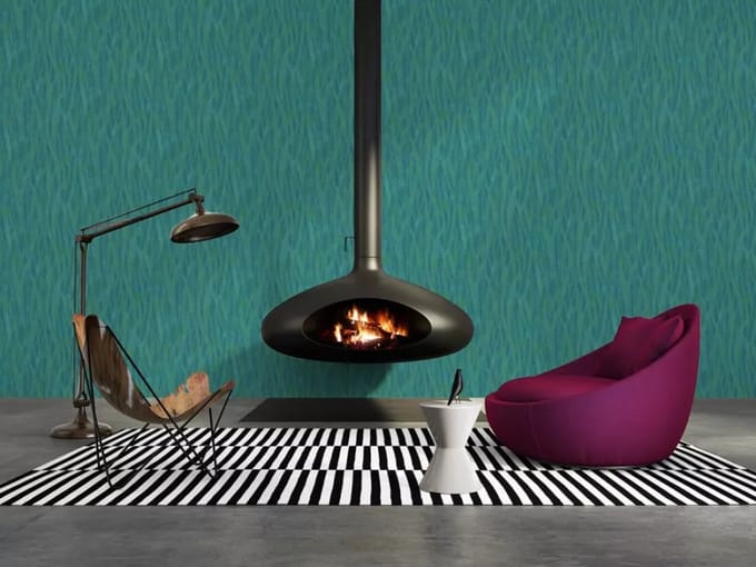 AS Creation - Vliesbehang - 36484-1 - standaardmaat - turquoise, vochtregulerend