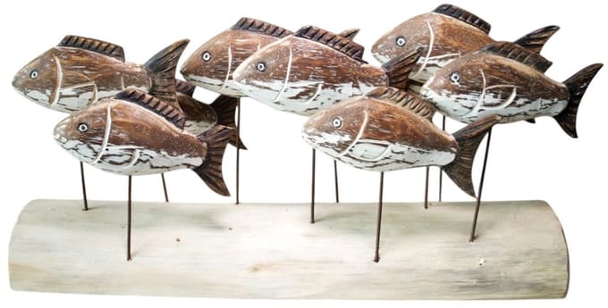 Ornament Otto 10 vissen 52x26 cm