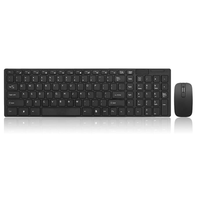 K-06 2.4G draadloos toetsenbord en muis combo computertoetsenbord met muis plug-and-play voor laptop zwart