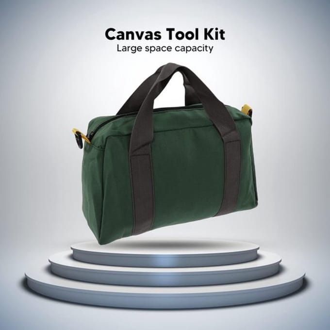Gereedschapstas Waterdicht - Canvas Draagtas - Brede Mond - Heavy-Duty - Multitooltas - Sterk Draagvermogen - Werktas