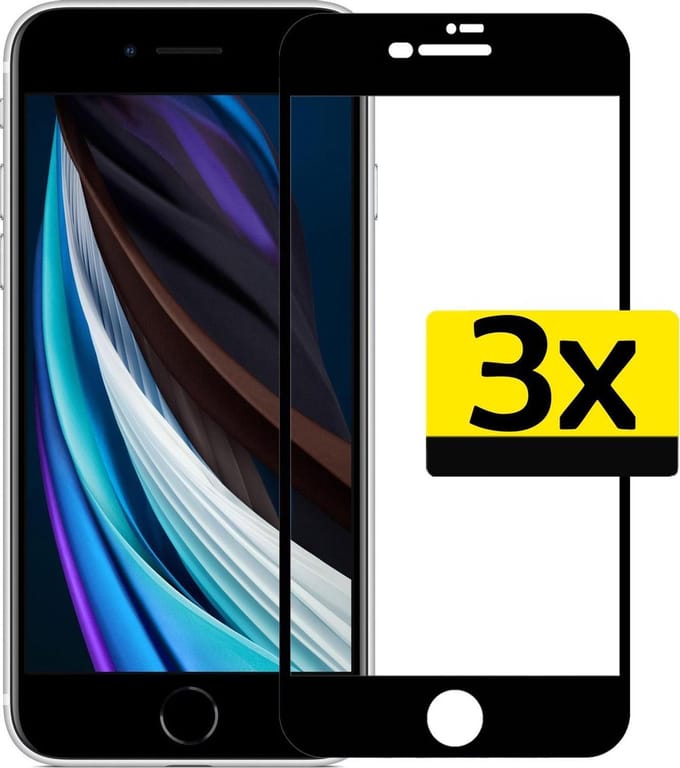 Screenprotector Geschikt voor iPhone 6/6s Screenprotector Glas Full Cover - Screenprotector Geschikt voor iPhone 6/6s Screenprotector Full Cover - 3 Stuks