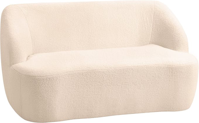 HOMCOM-Loveseat-142x85x73.5cm-Toulette stof-Beige