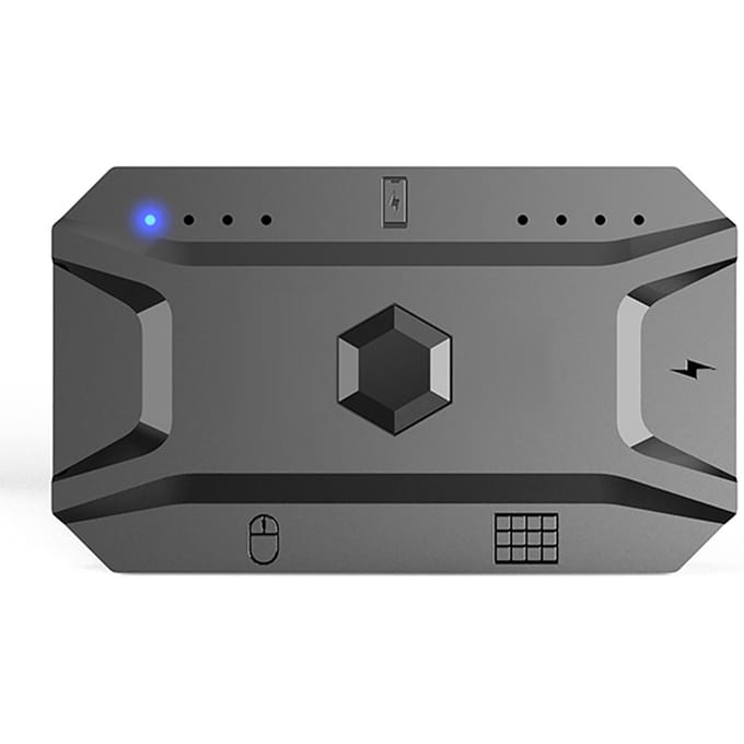 Toetsenbord Muis Converter Draagbare Mobiele Game Toetsenbord en Muis Adapter BT5.0 Verbinding Ondersteuning voor Android Systeem Black gray
