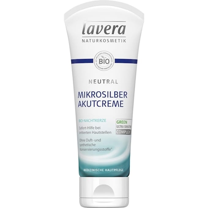 Lavera Gezichtsverzorging Microzilver acute crème Dagopvang Dames 75 ml