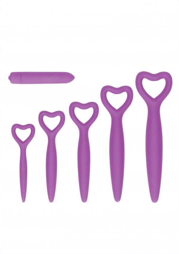 Hoogwaardige Siliconen vaginale dilatorset - Paars