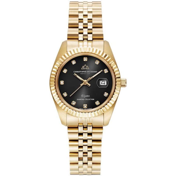 Christophe Duchamp Diamond Elysees CD7201-8 Dames Horloge 33mm 5ATM