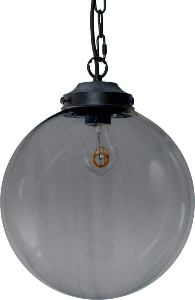 Metz Smoke Glazen Design Hanglamp - ⌀30x32cm - Zwart
