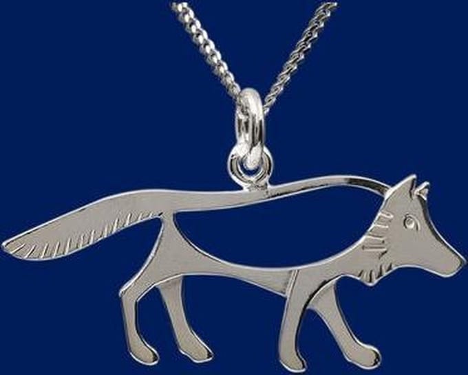 AuBor ®. Hanger. Zilver. De wolf.