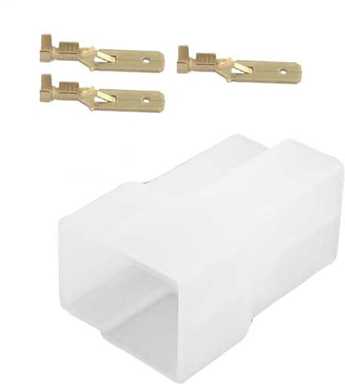 3 polig female connector set