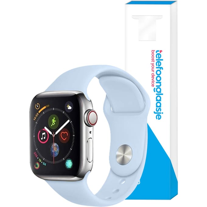Siliconen bandje Apple Watch 1/2/3/4/5/6/SE ? 38/40mm - Lichtblauw