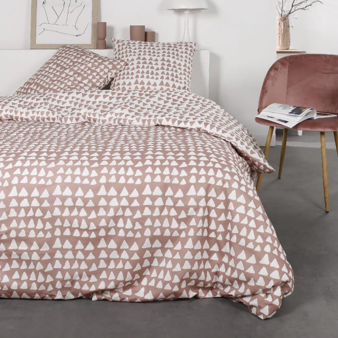 Flanel dekbedovertrek - 260x 220/240 - love taupe