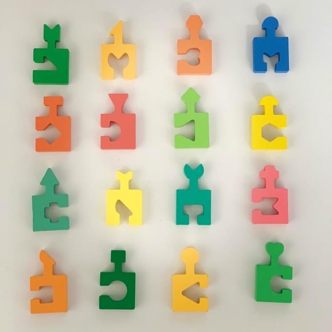 Vormen Matchen Kinderpuzzel Assemblage Educatief Speelgoed voor Kinderen Logisch Denken & Ruimtelijke Coaching yellow