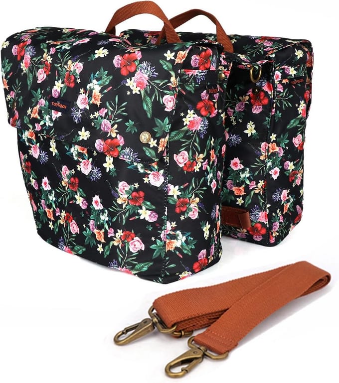 Waterdichte Dubbele Fietstas Achtertas Canvas Bagage voor Dames